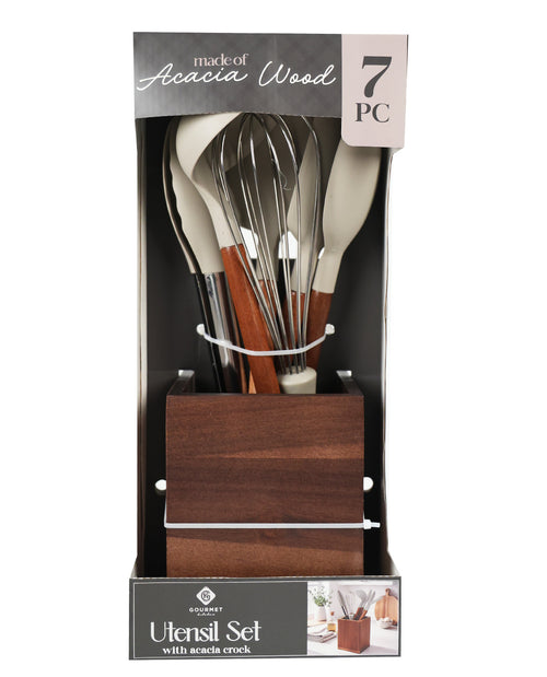 Aluminum 7 Piece Utensil Crock