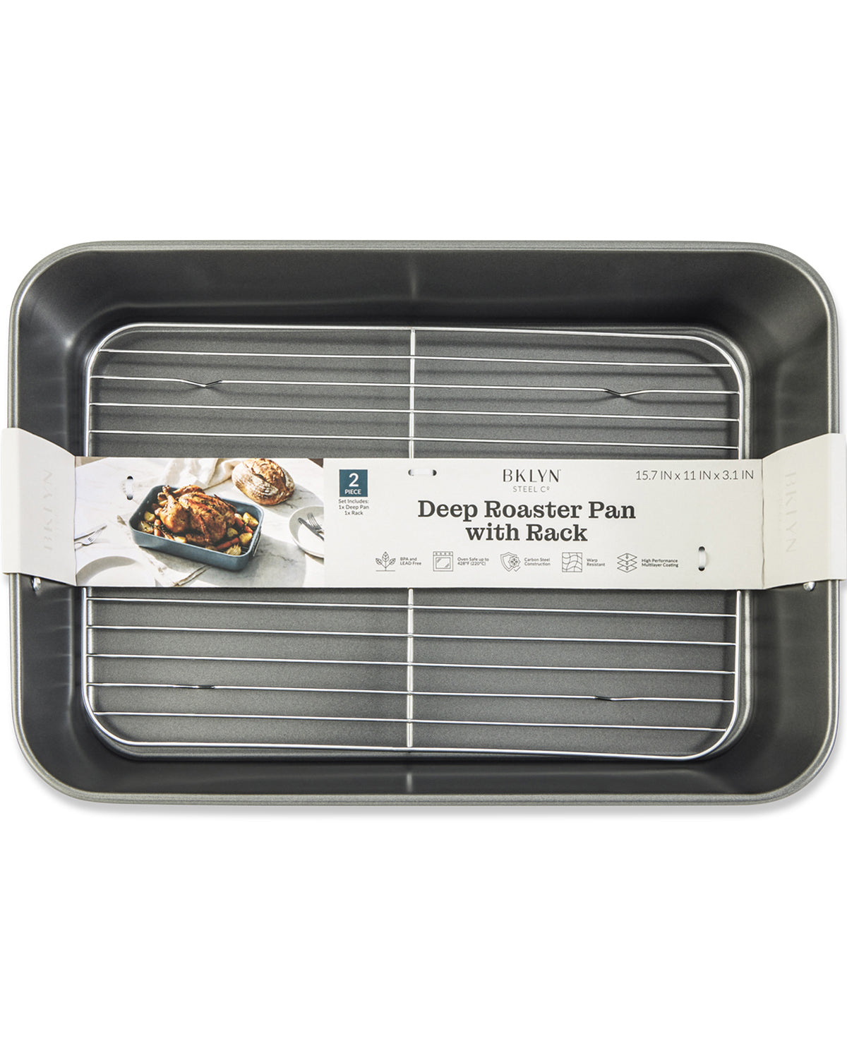 Deep Roaster Grey Pan