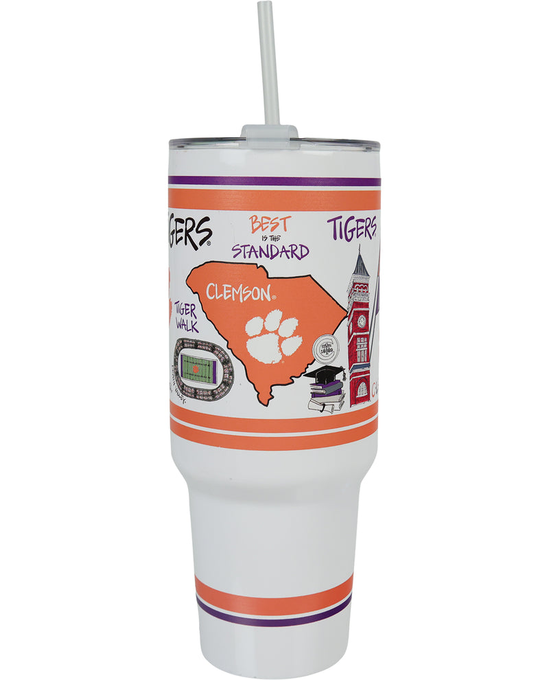 Magnolia Lane Clemson 40oz Tumbler with Handle