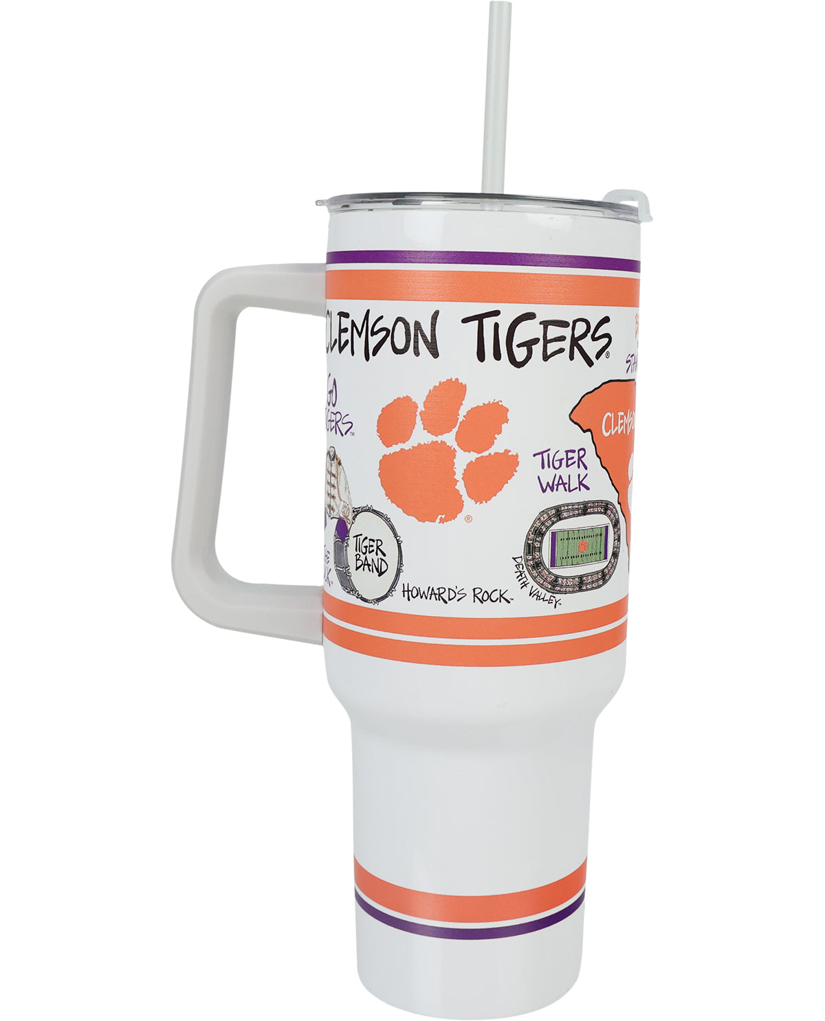 Magnolia Lane Clemson 40oz Tumbler with Handle