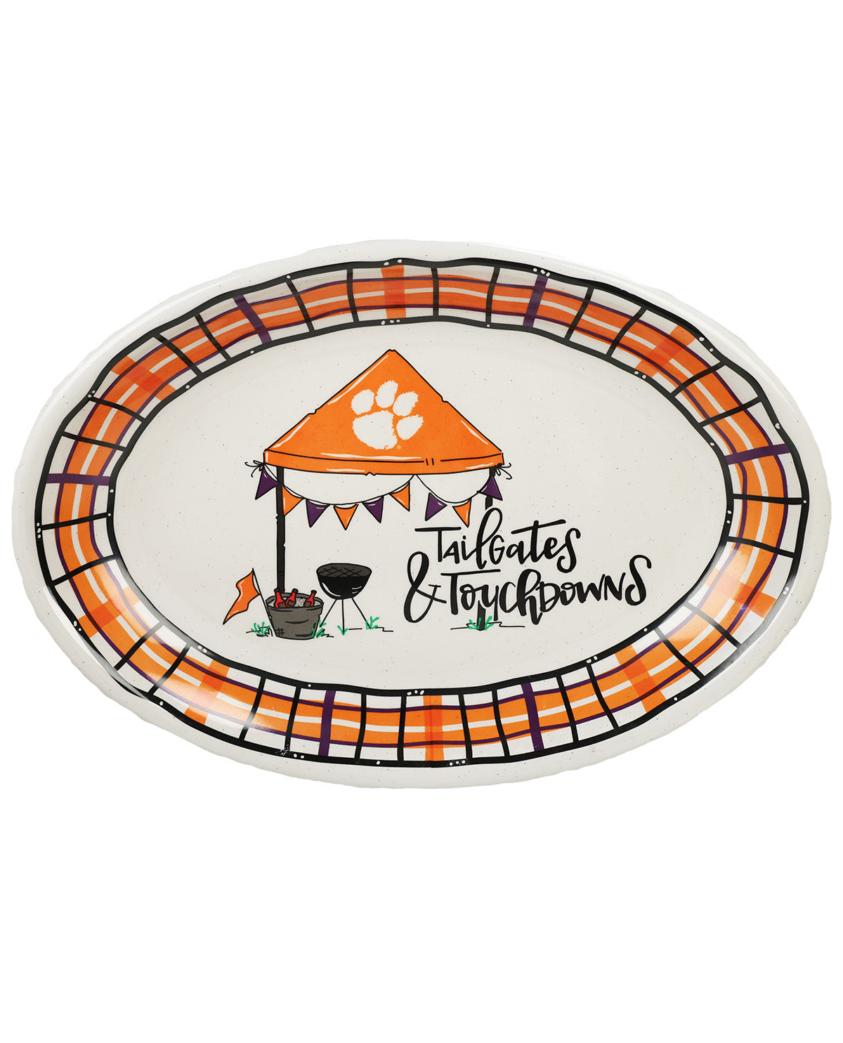 Magnolia Lane Clemson 18x12 BBQ Oval