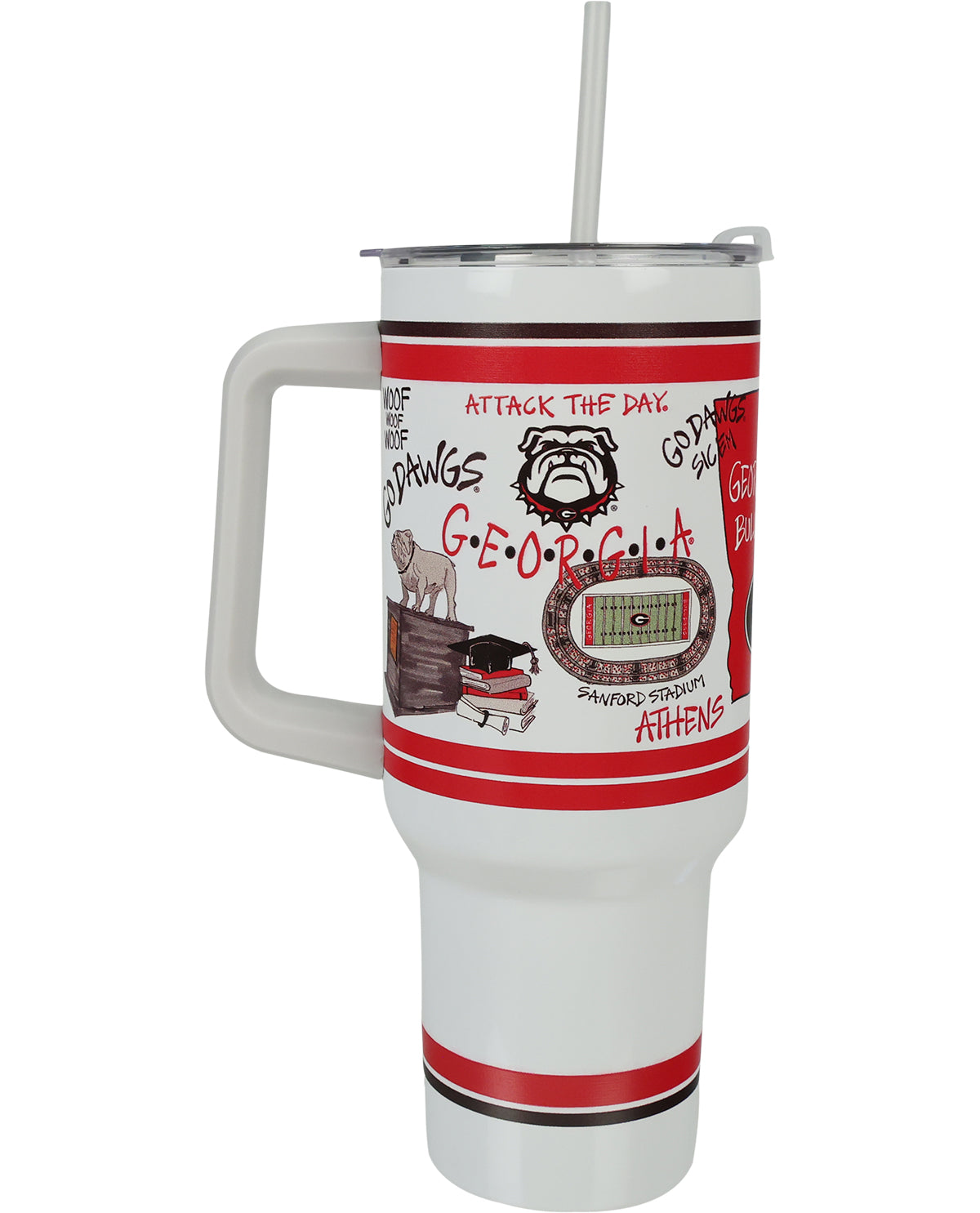 Magnolia Lane UGA 40oz Tumbler with Handle