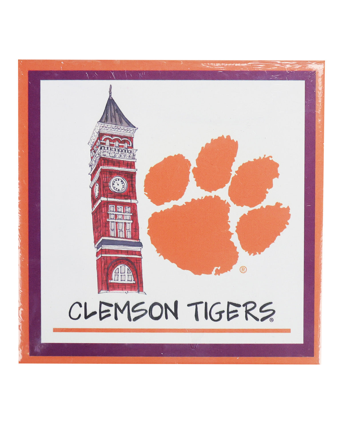 Magnolia Lane Clemson 4 Piece Coaster Set