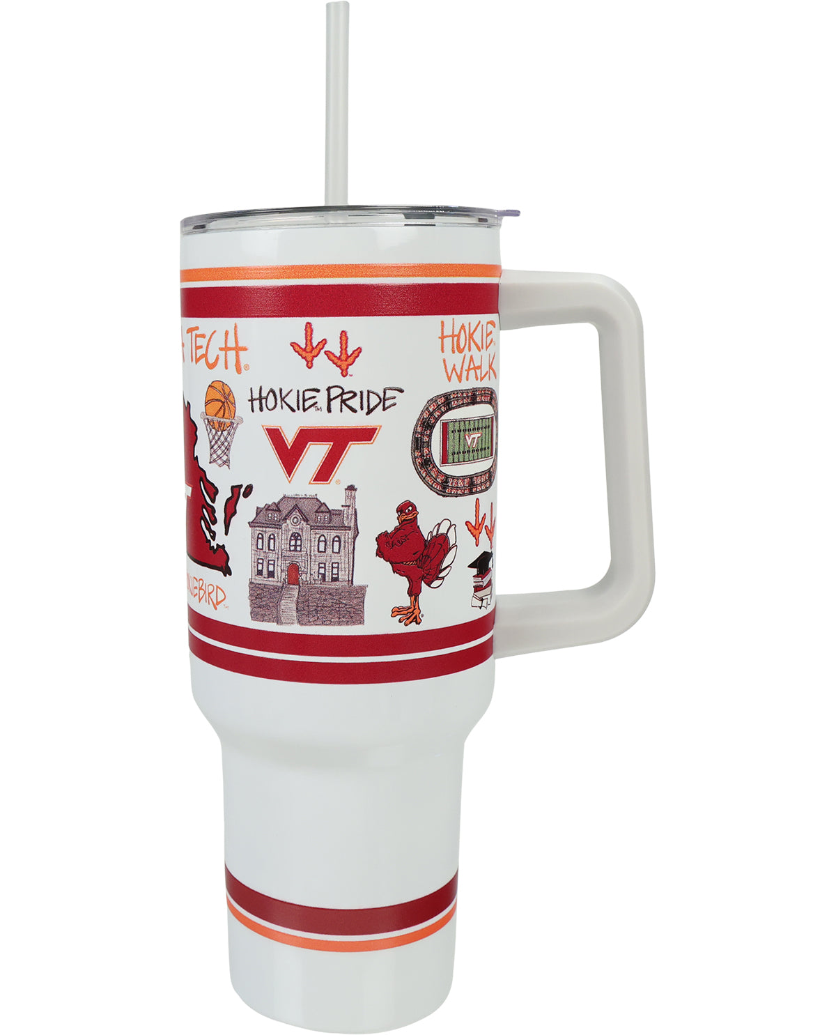 Magnolia Lane Virginia Tech 40oz Tumbler with Handle
