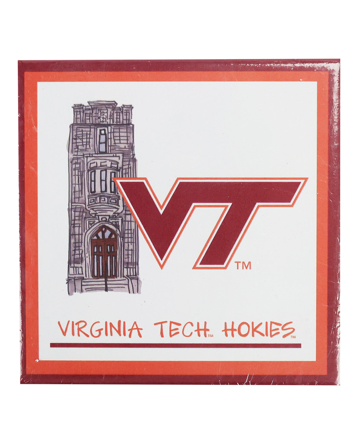 Magnolia Lane Virginia Tech 4 Piece Coaster Set