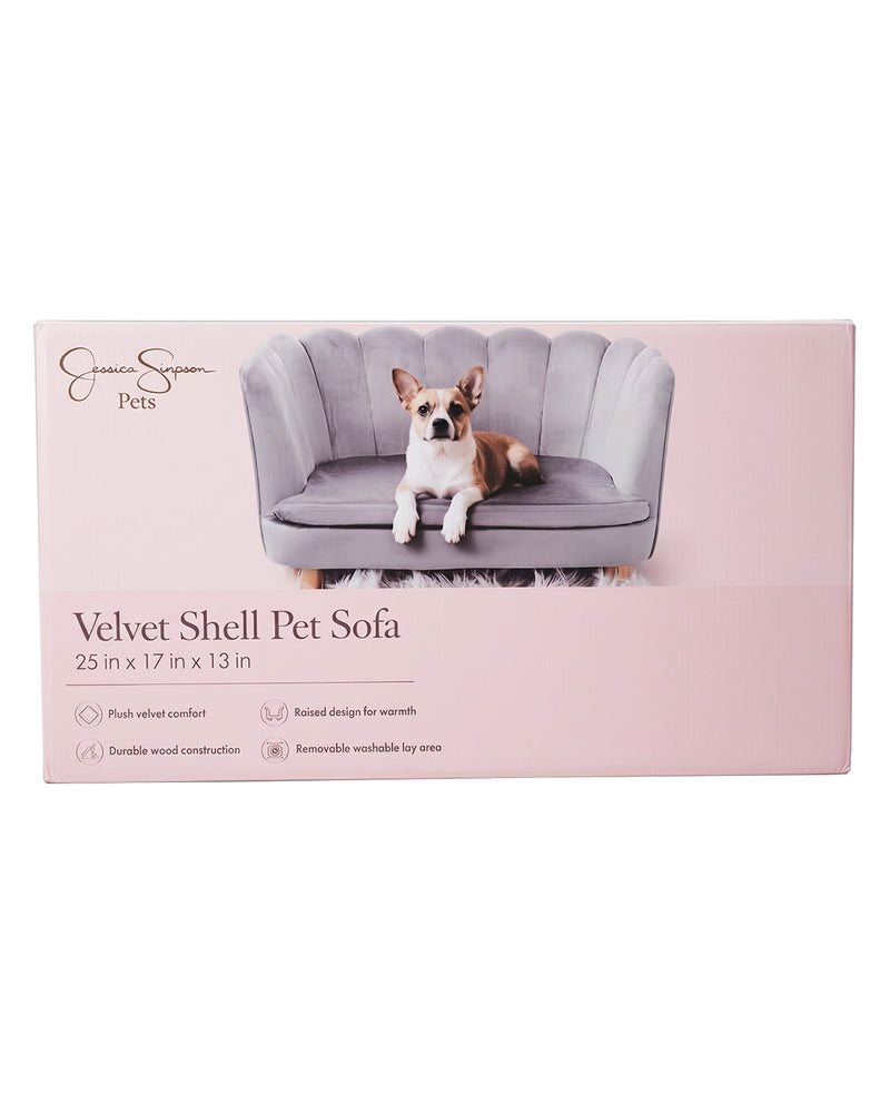 Jessica Simpson Grey Lounger 22x21" Pet Sofa