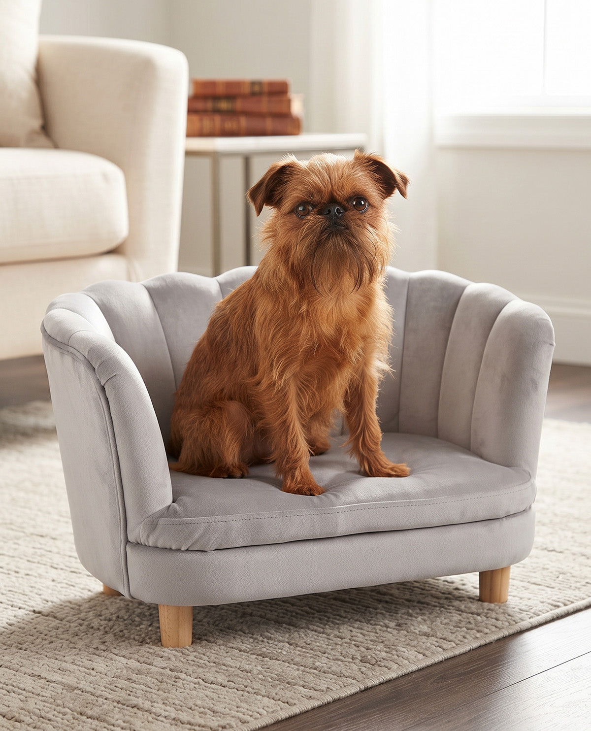 Jessica Simpson Grey Lounger 22x21" Pet Sofa