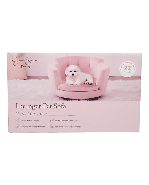 Jessica Simpson Velvet Shell Pink 25x17" Pet Sofa
