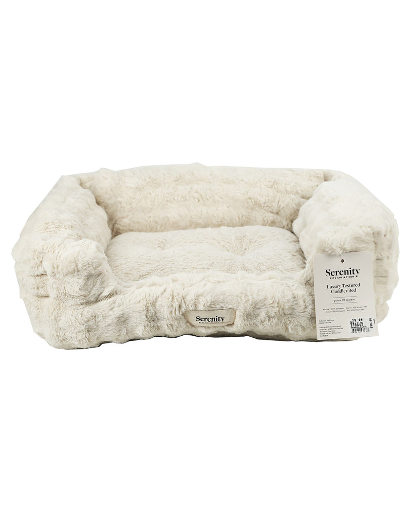 Serenity Ribbed Oat Plush Pet Bed