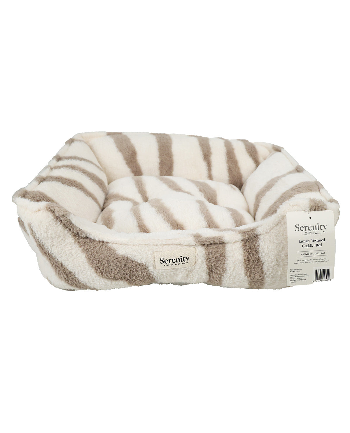 Serenity Zebra Embossed Grey Pet Cuddler