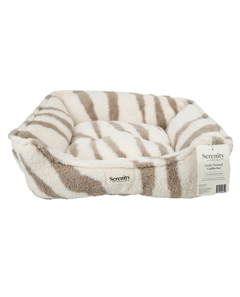 Serenity Zebra Embossed Grey Pet Cuddler