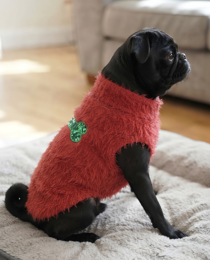 Sequin Bone Pet Christmas Sweater