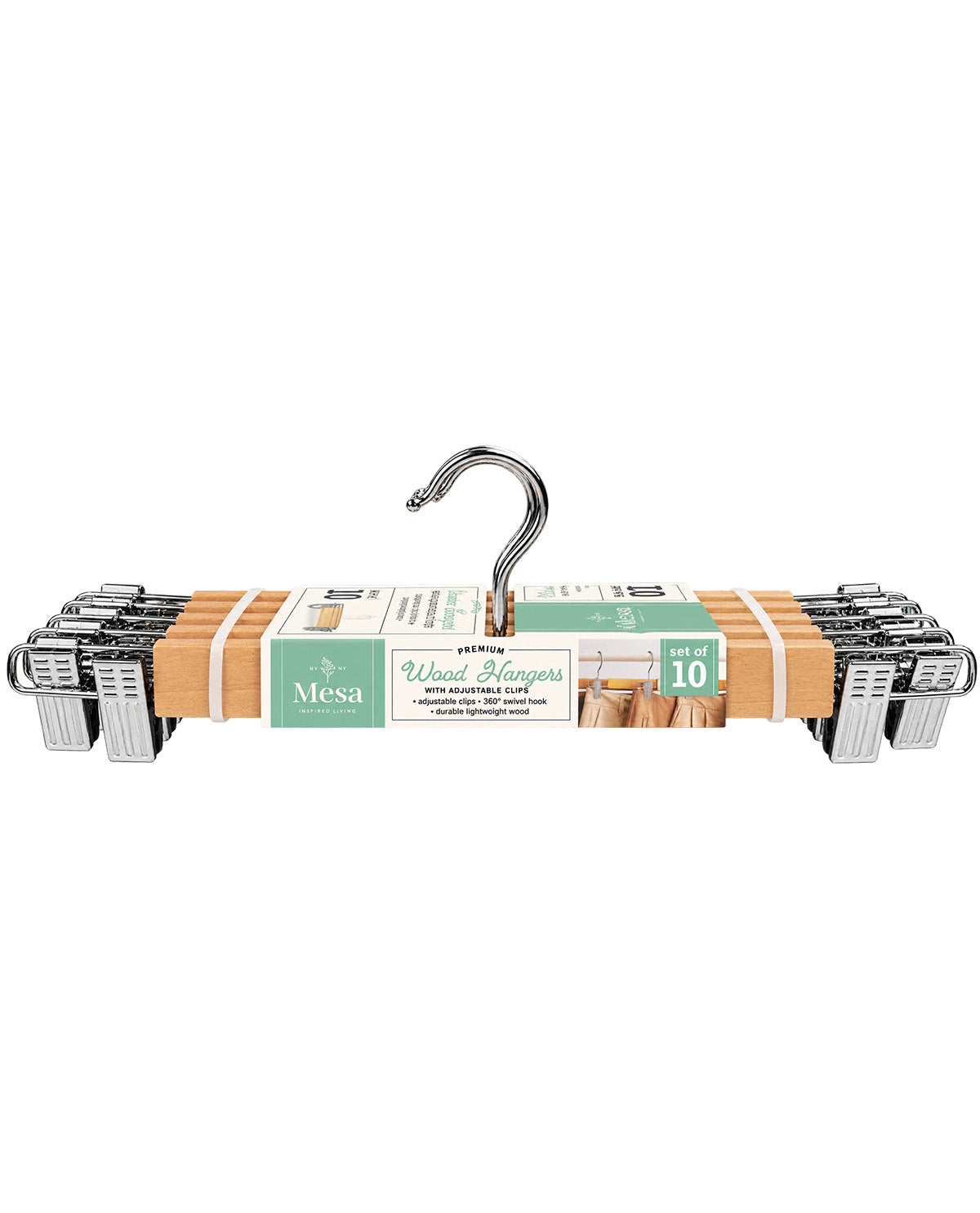 10 Piece Wood Skirt & Pant Hanger