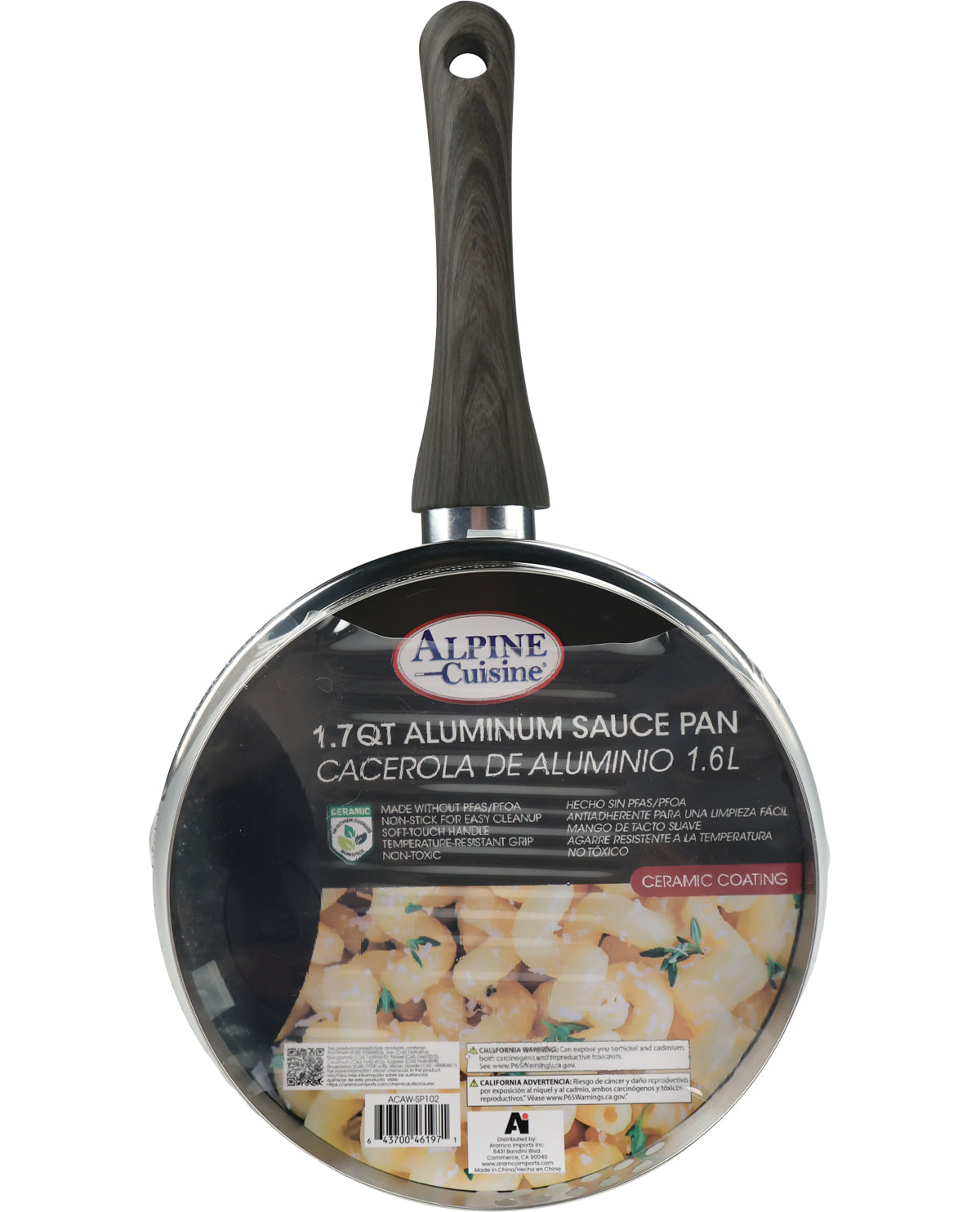 Alpine Cuisine 1.7qt Alum Forged Saucepan