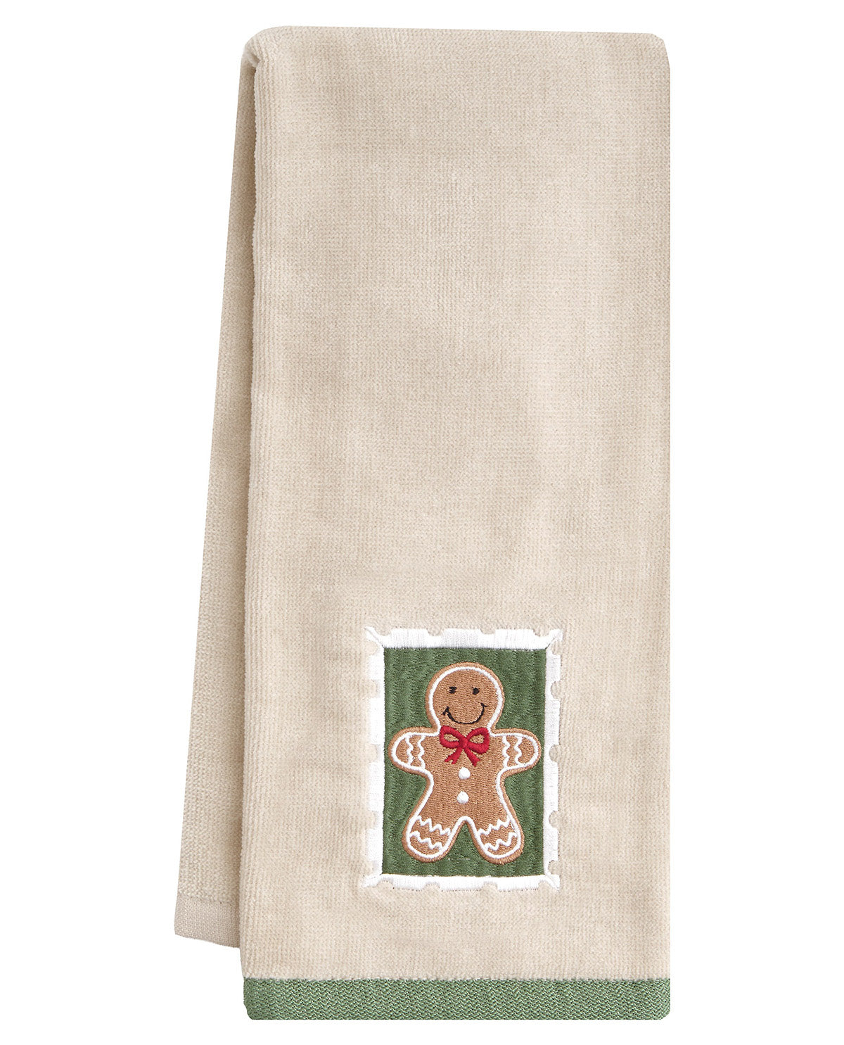 Gingerbread Stamp Wool Hand Towel