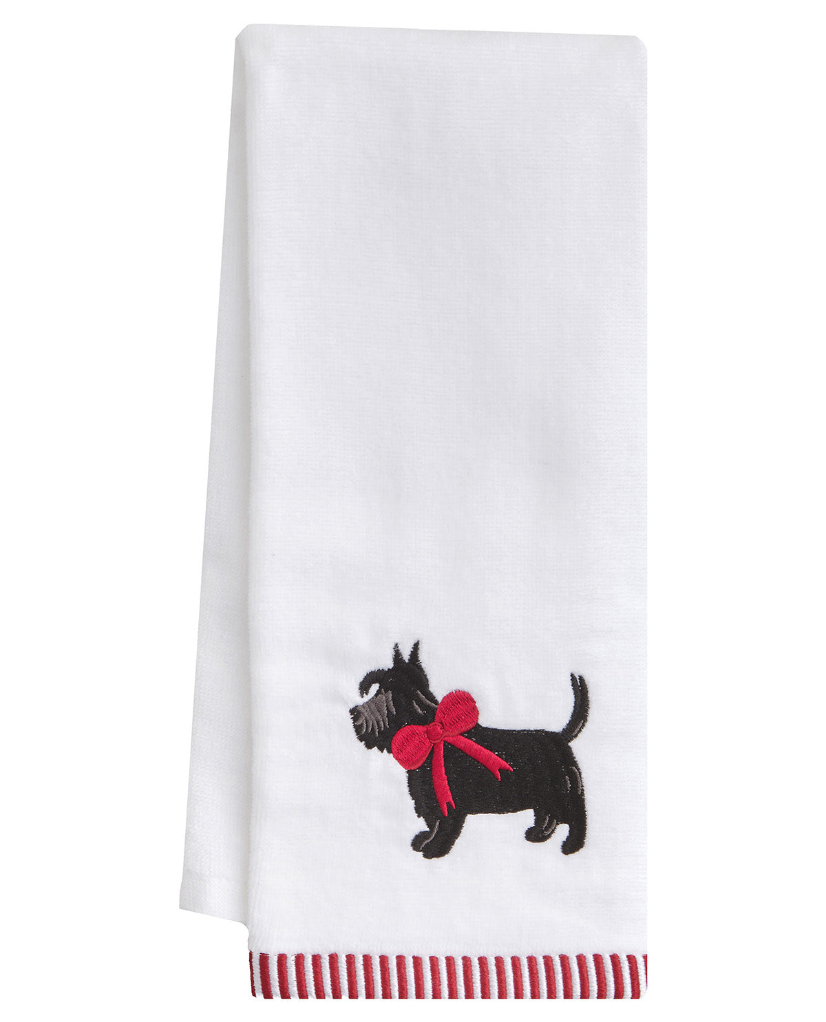 Holiday Scottie Dog Hand Towel