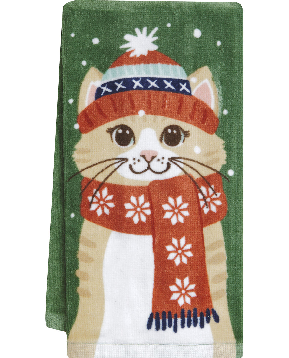 Cozy Christmas Kitty Kitchen Towel