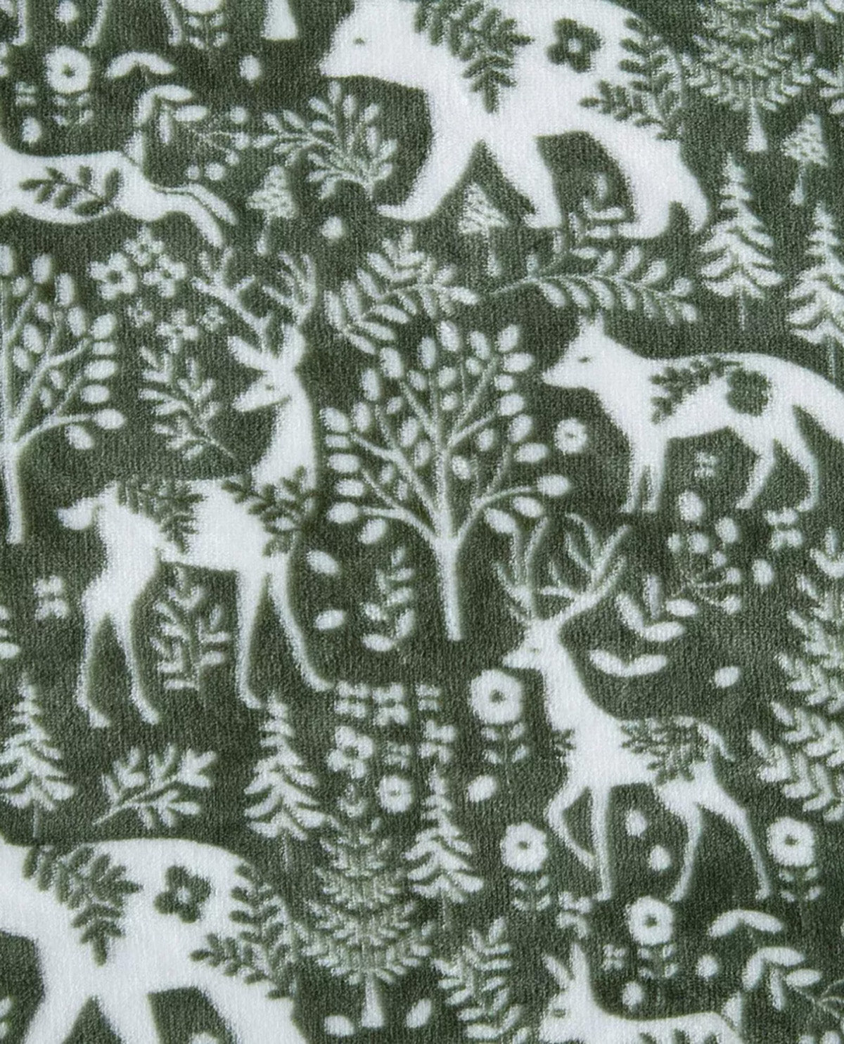Martha Stewart Nordic Forest Green 60x70" Plush Throw