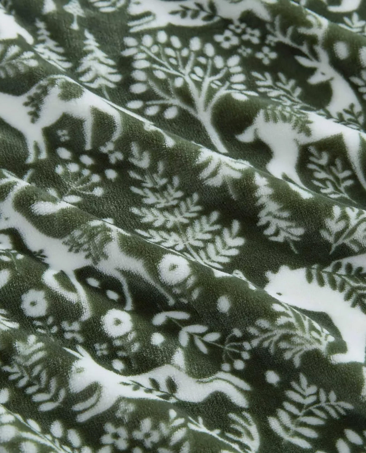 Martha Stewart Nordic Forest Green 60x70" Plush Throw