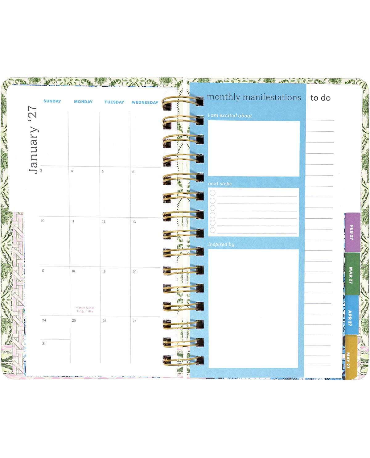 Lilly Pulitzer Medium Palm Stripe 12 Month Agenda