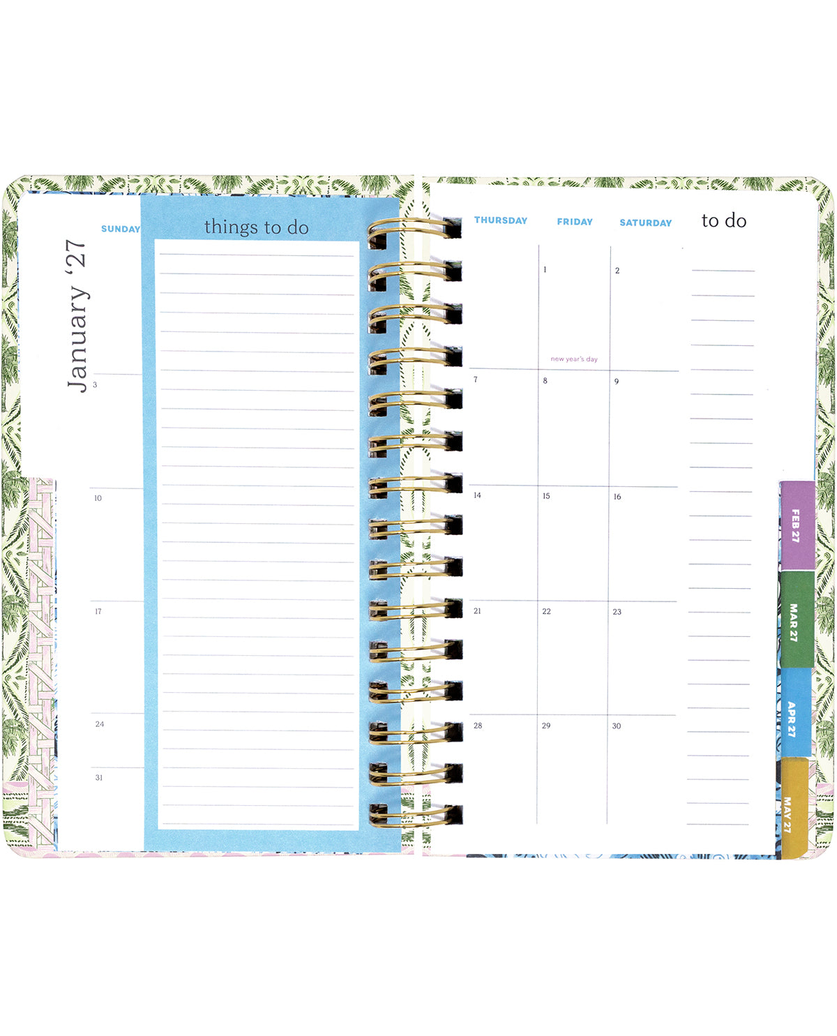 Lilly Pulitzer Medium Palm Stripe 12 Month Agenda