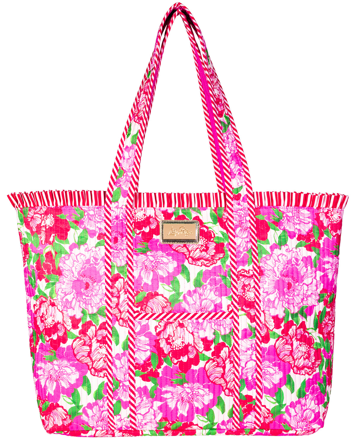 Lilly Pulitzer Maggies Bouquet Quilted Ruffle Tote