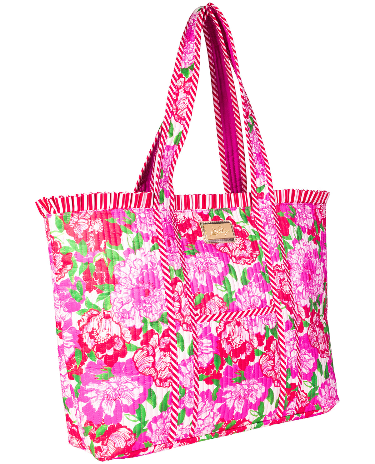 Lilly Pulitzer Maggies Bouquet Quilted Ruffle Tote