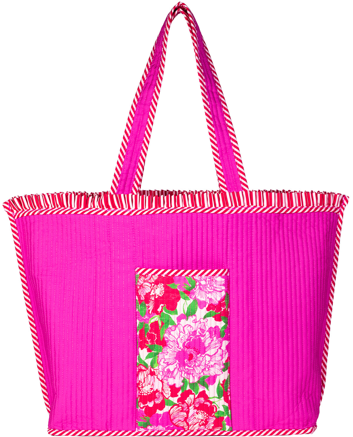 Lilly Pulitzer Maggies Bouquet Quilted Ruffle Tote