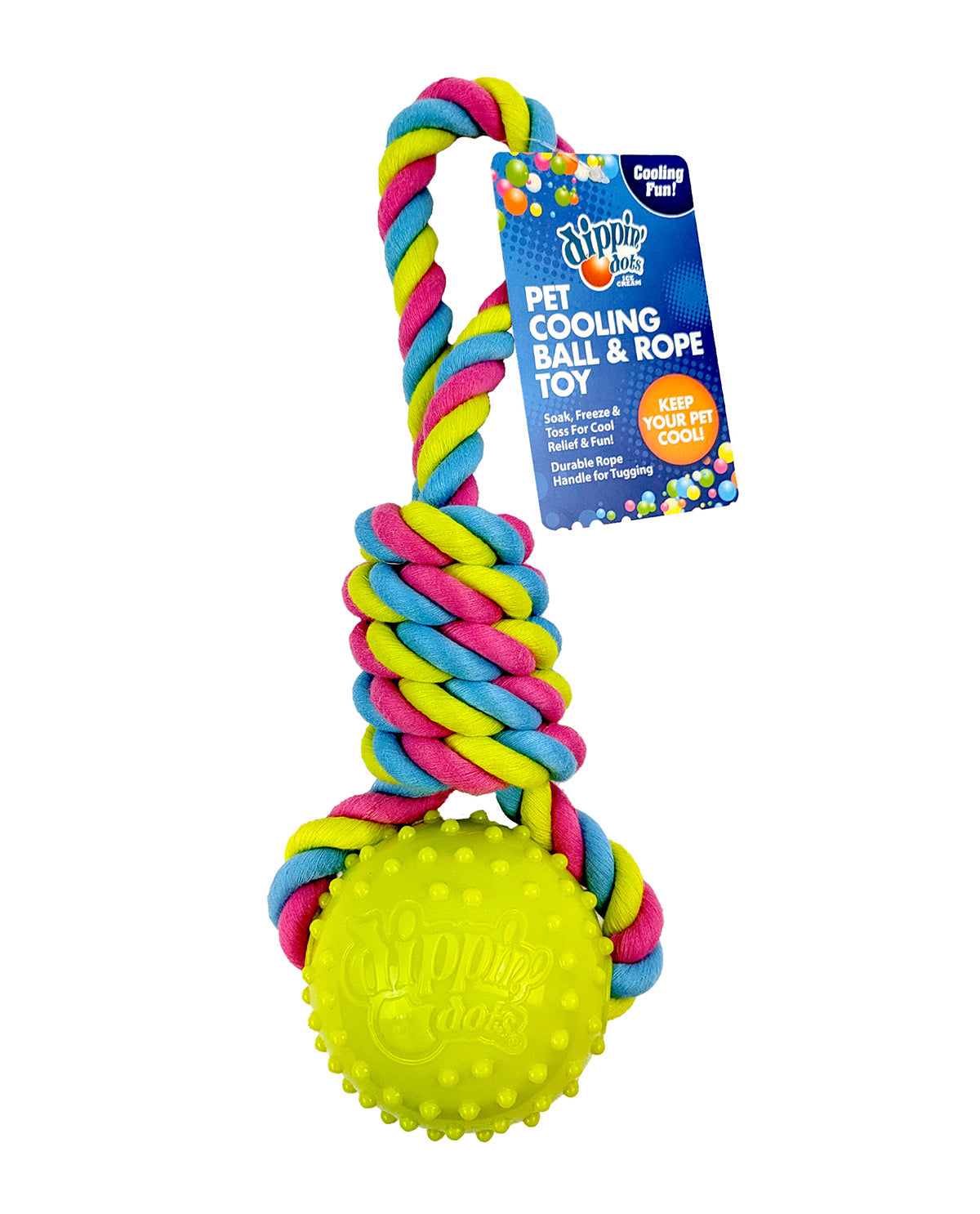 Dippin' Dots Cooling Ball & Rope 10.75x3" Toy