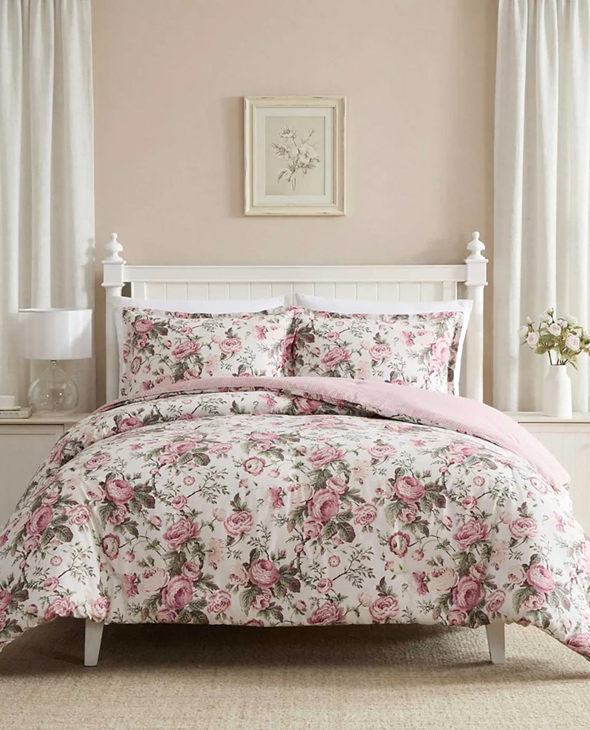 Laura Ashley Uffington Roses Full/Queen 3 Piece Comforter Set