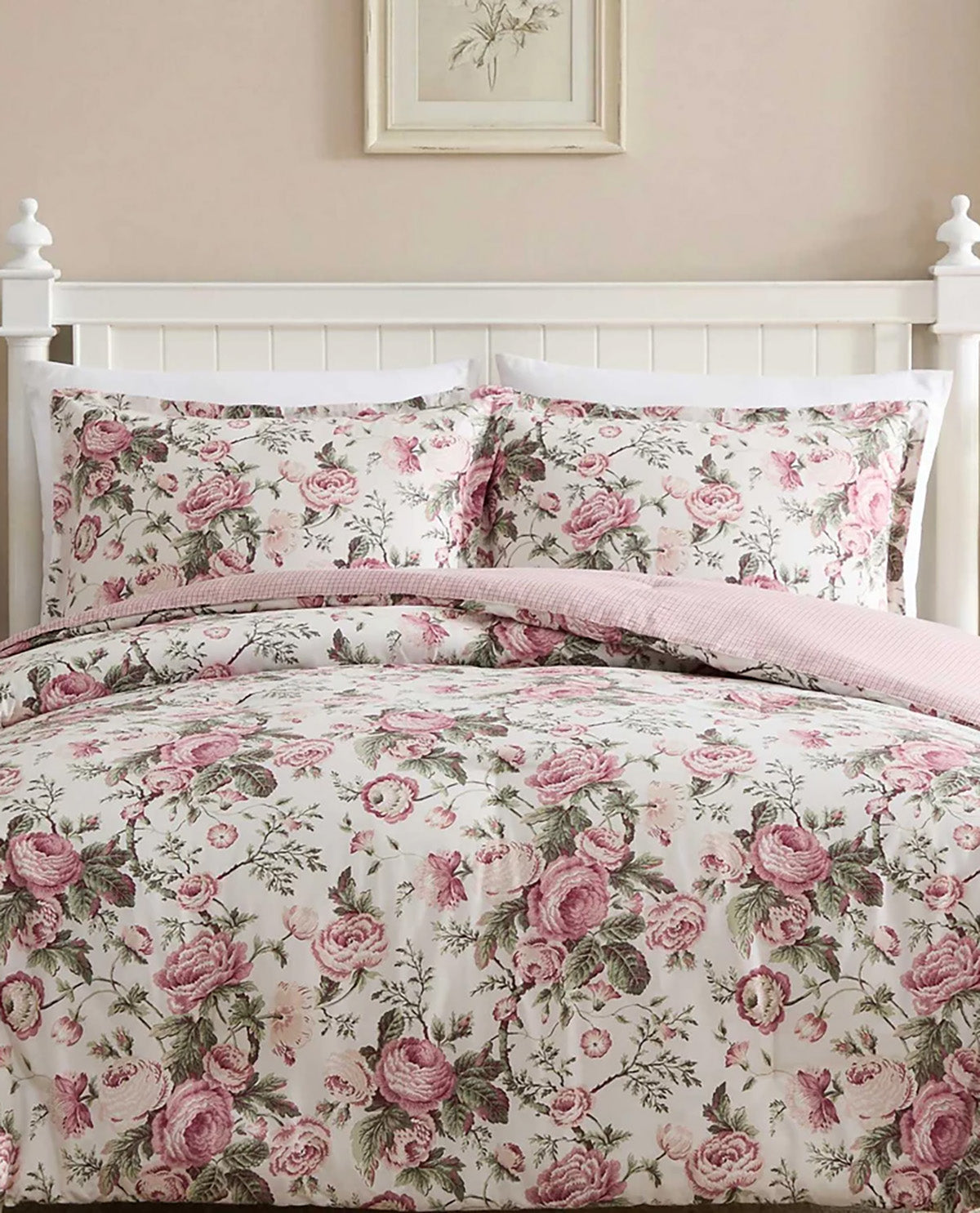 Laura Ashley Uffington Roses King 3 Piece Comforter Set