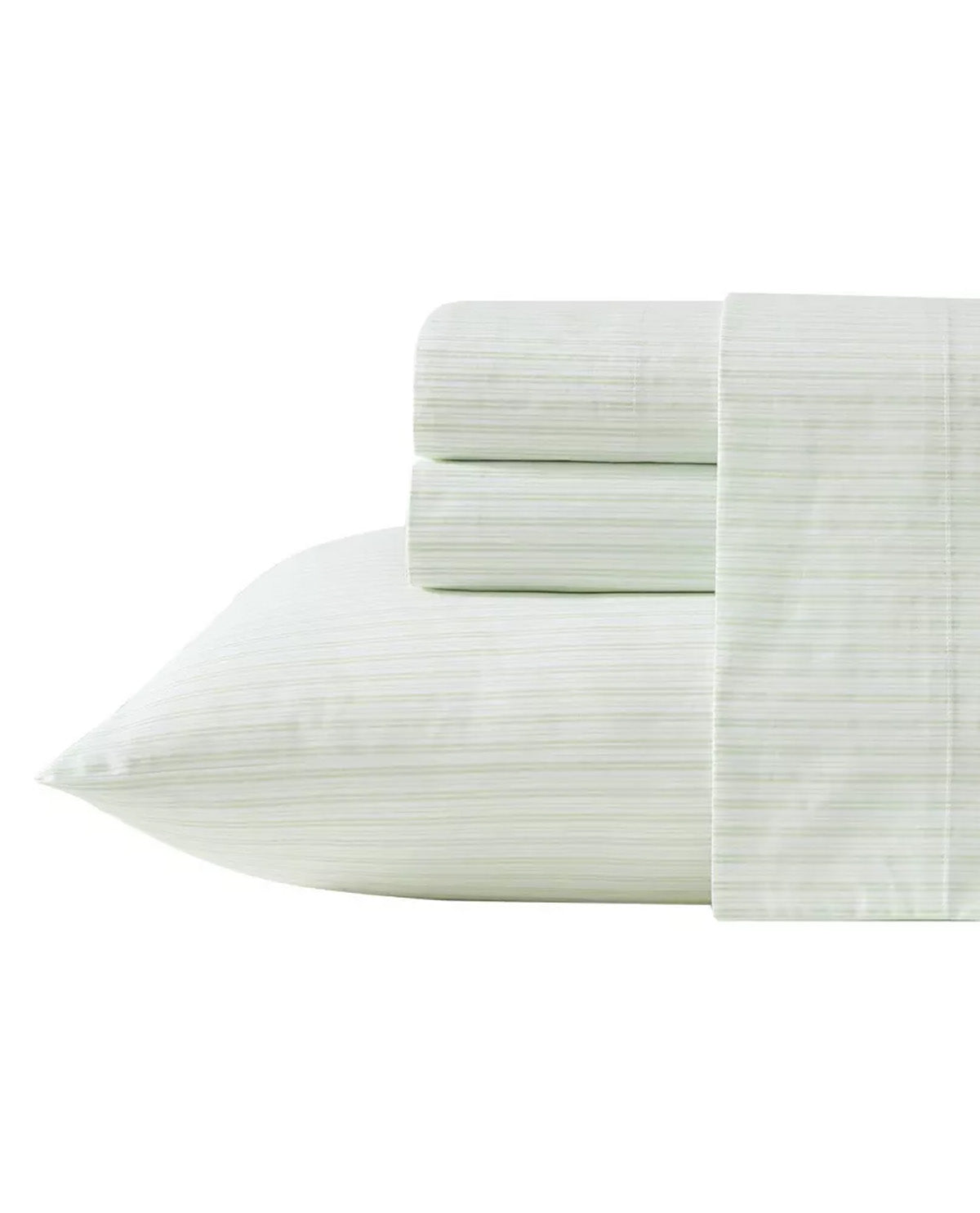 Laura Ashley Bedford Stripe Green King 4 Piece Sheet Set