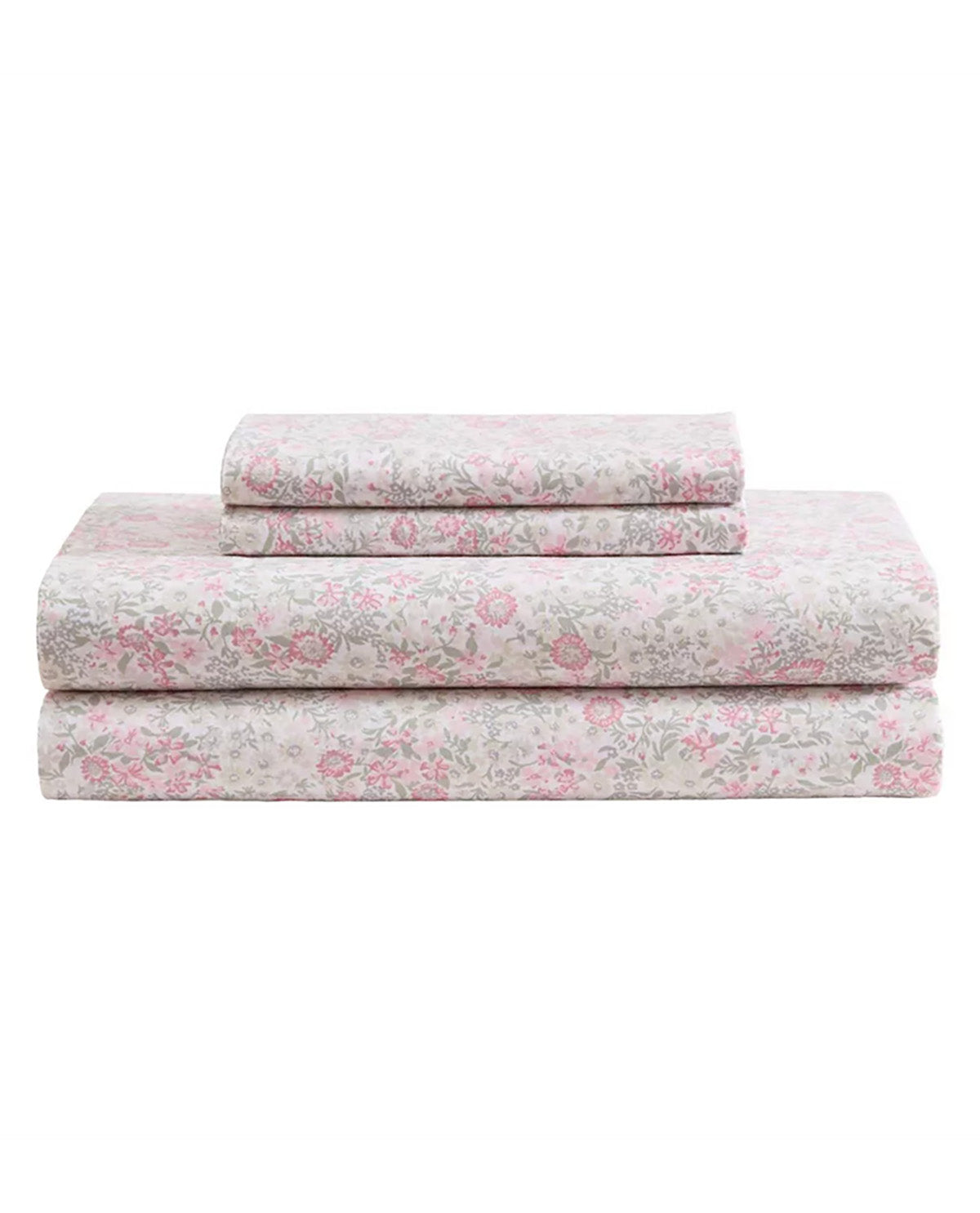 Laura Ashley Merritt Floral Pink King 4 Piece Sheet Set