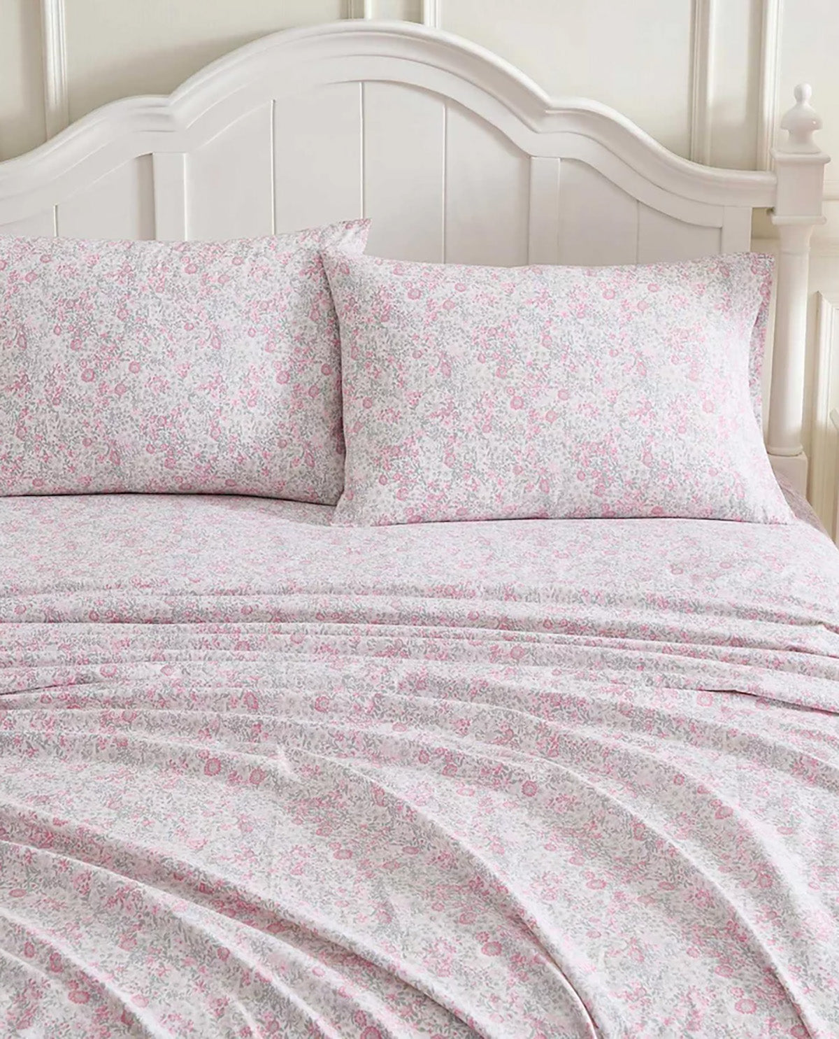 Merritt Floral Pink Full 4 Piece Sheet Set