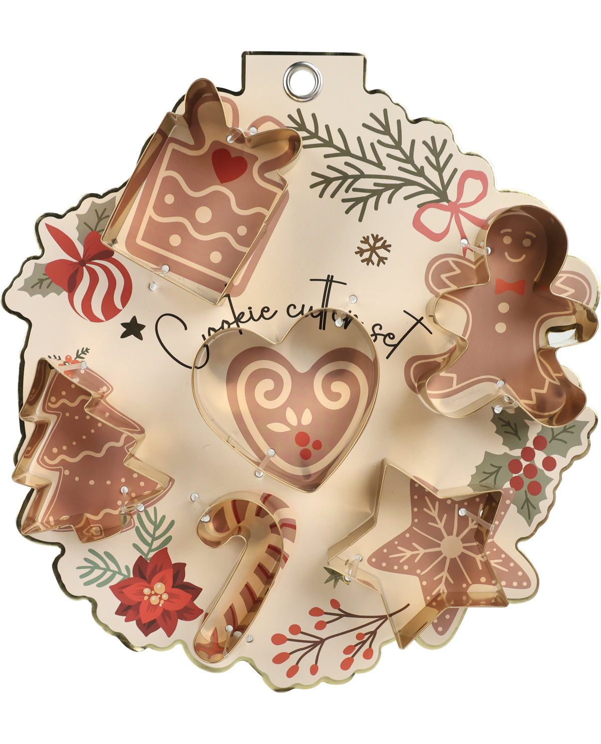 Pink Wreath Cookie Cutter Set