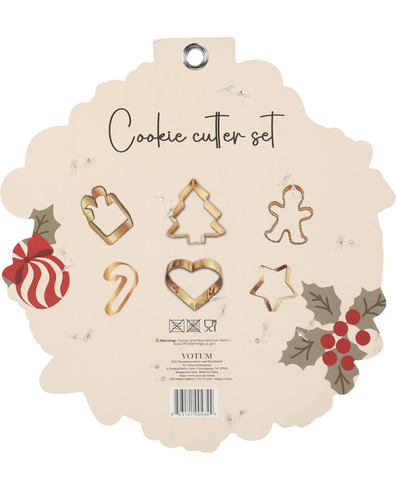 Pink Wreath Cookie Cutter Set