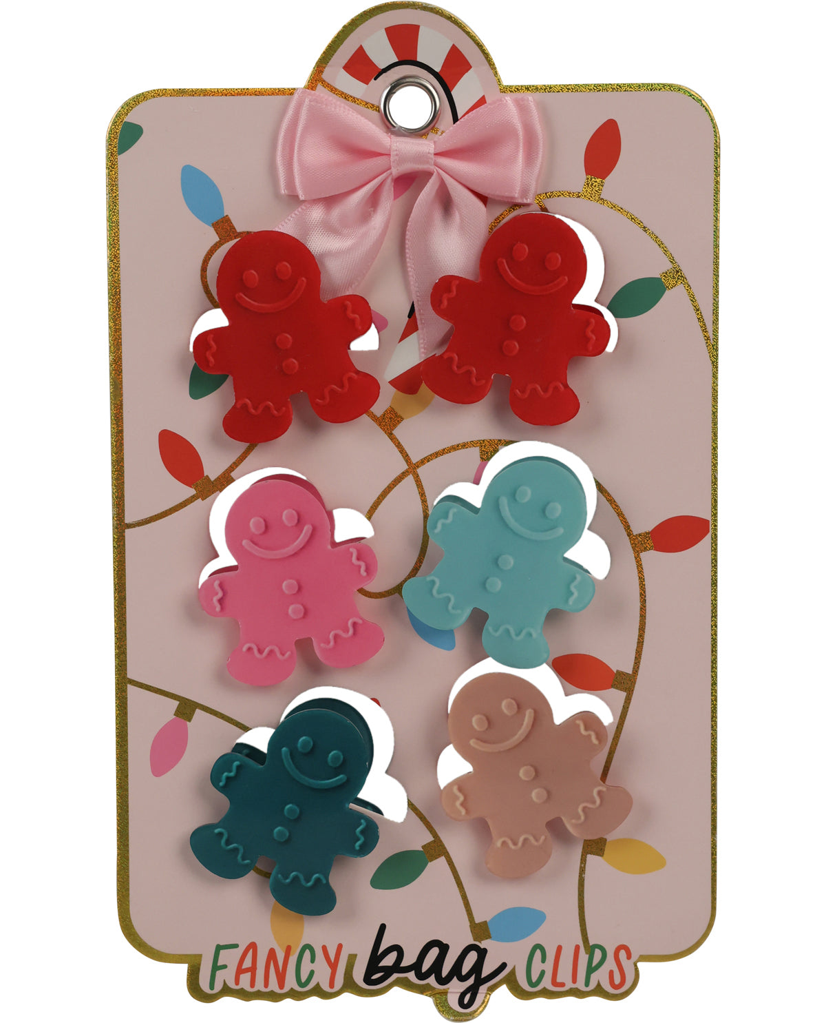 Gingerbread 6 Piece Bag Clip Set