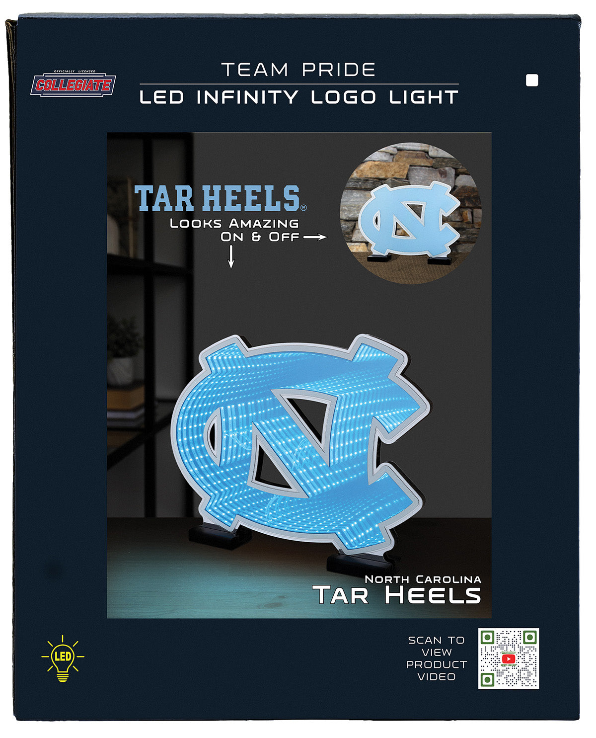 North Carolina Tar Heels Infinity Logo Light