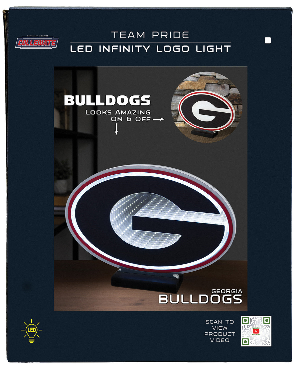 Georgia Bulldogs Ininity Logo Light