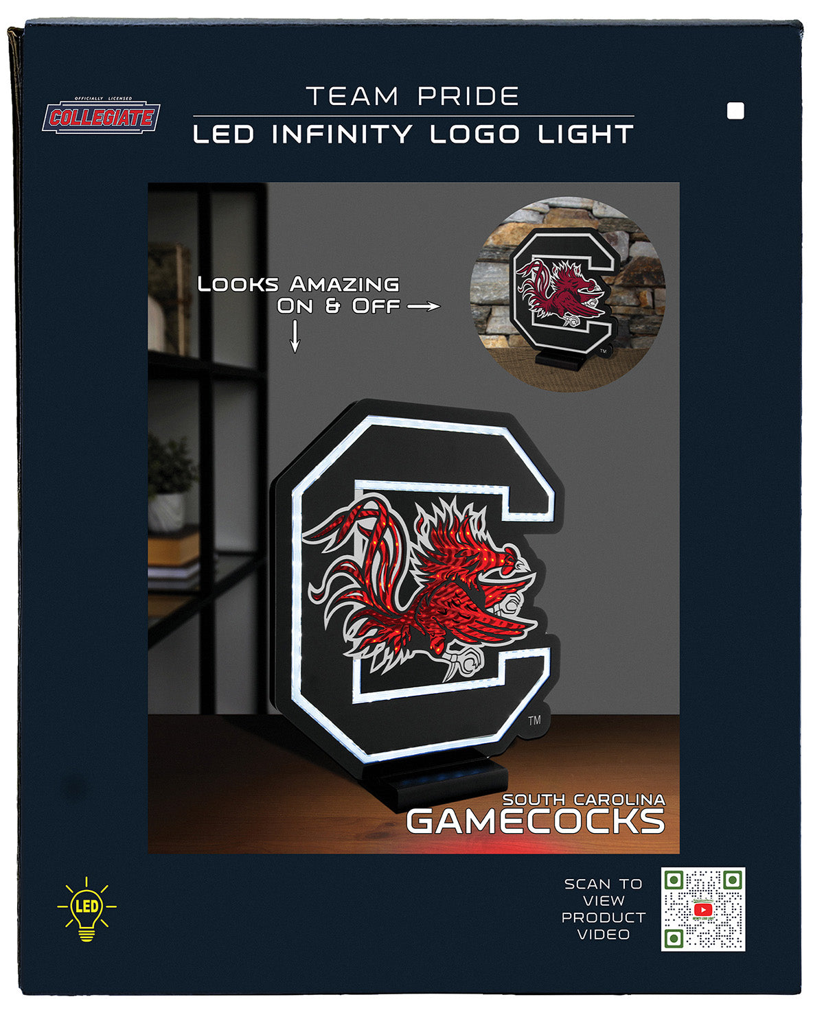 South Carolina Gamecocks Infinity Logo Light