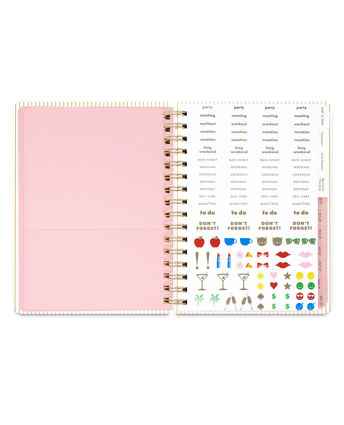 Kate Spade 12 Month Gold Stripe Planner