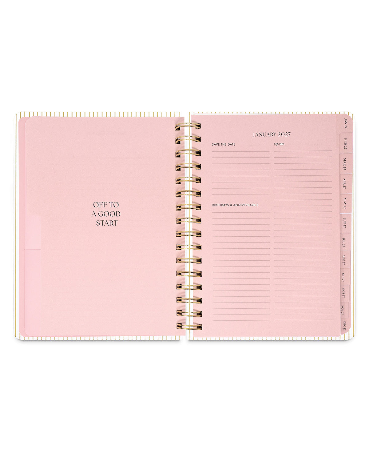 Kate Spade 12 Month Gold Stripe Planner