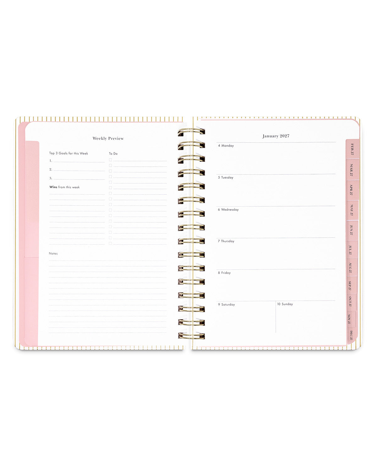 Kate Spade 12 Month Gold Stripe Planner