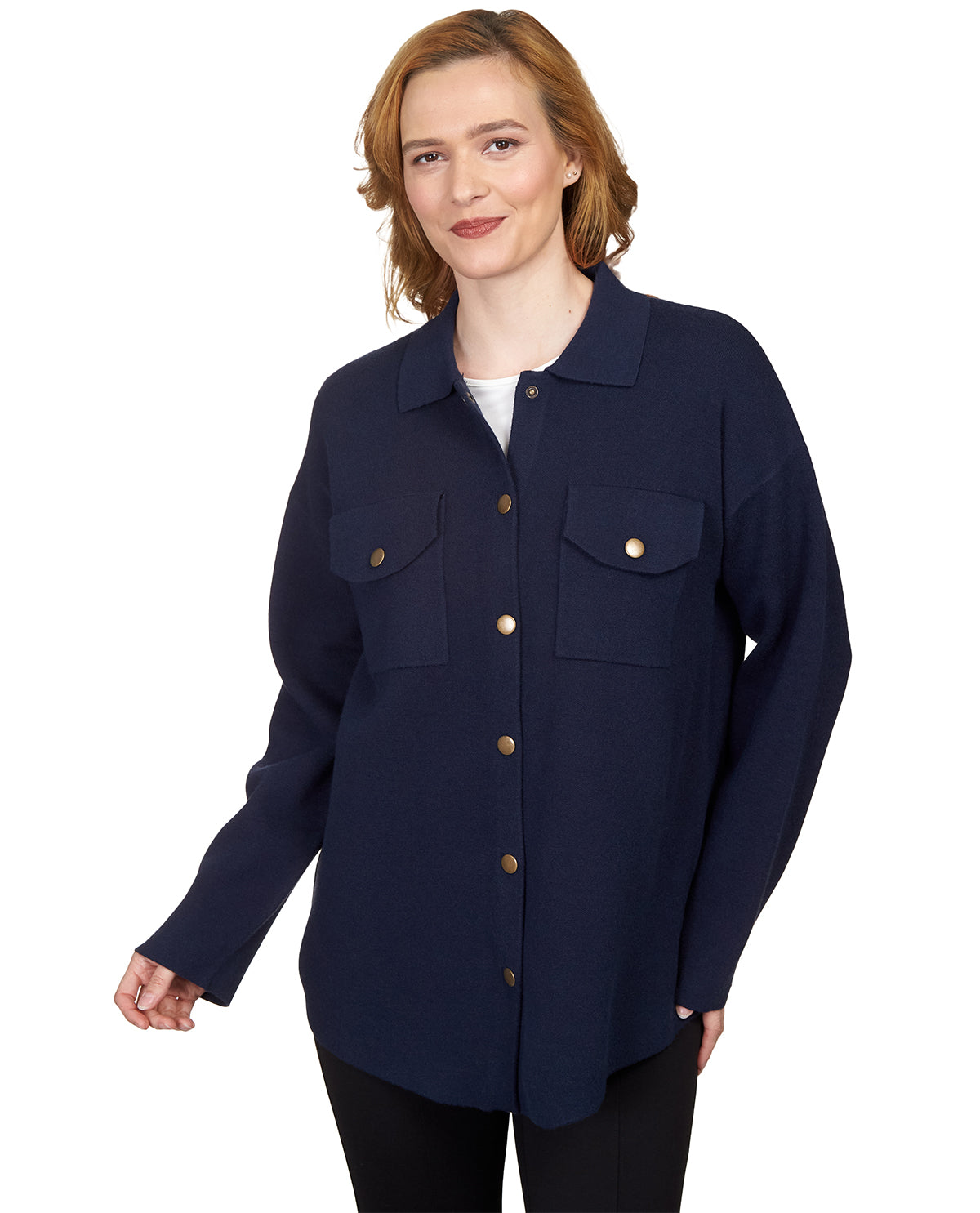 Ruby Road Petite Collar Sweater Jacket