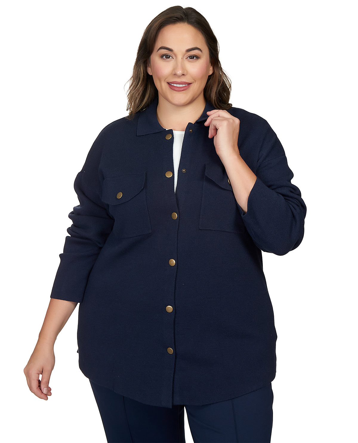 Ruby Road Plus Collar Sweater Jacket