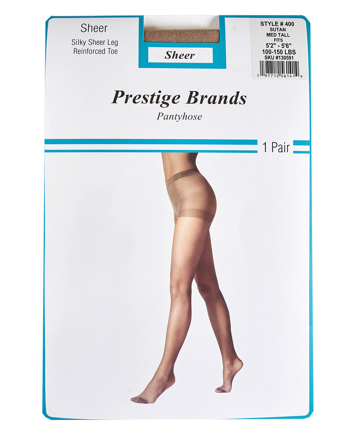 Prestige Brands Sheer Leg Medium Tall Pantyhose