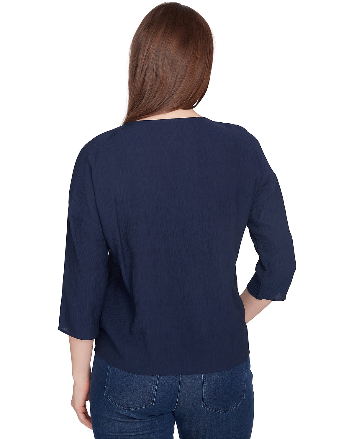 Ruby Road Missy Global Luxe Gauze Tie Top