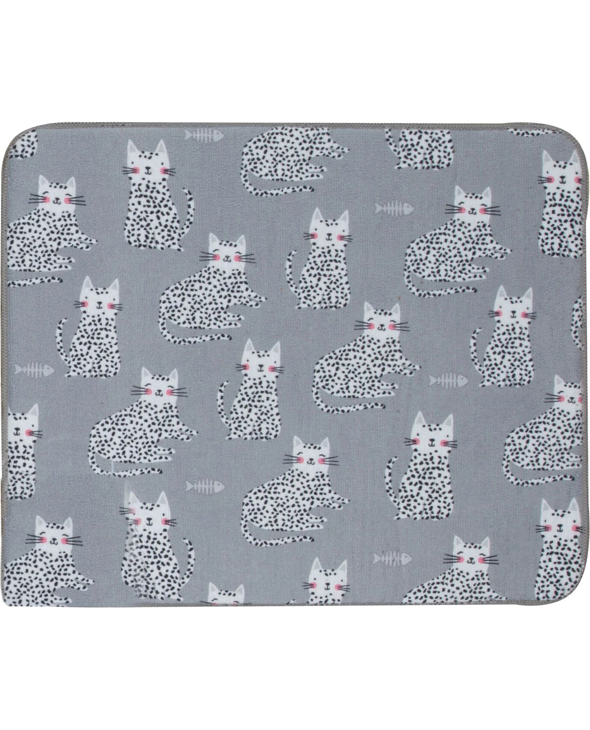 Cat Purr Microfiber Dish Drying Mat