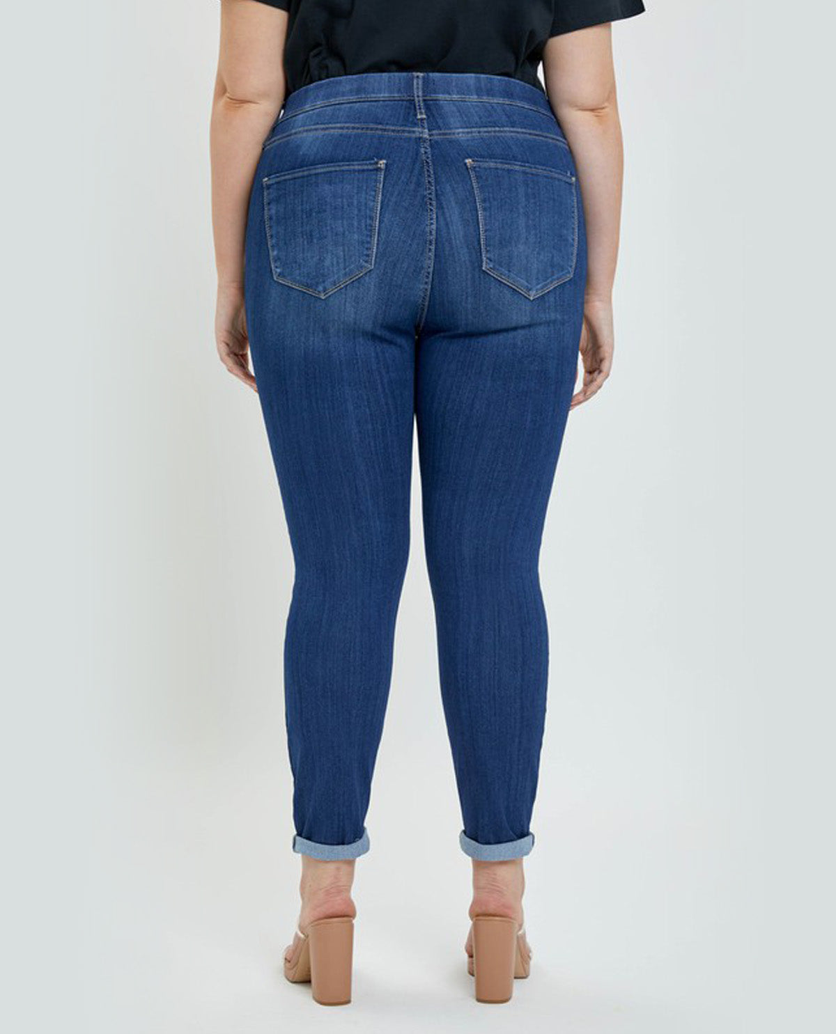 Cello PLUS Mid Rise Pull On Crop Skinny Jeans