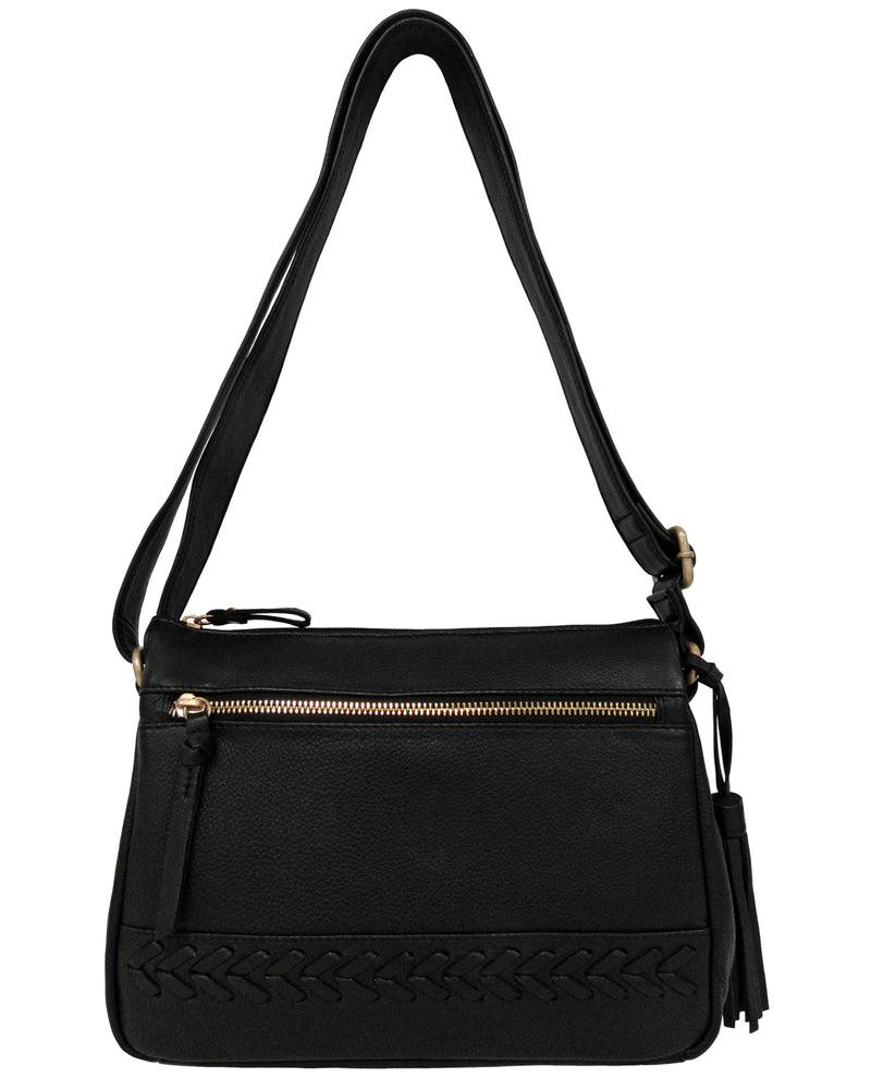 Great American Leatherworks Granada Leather Top Zip Handbag